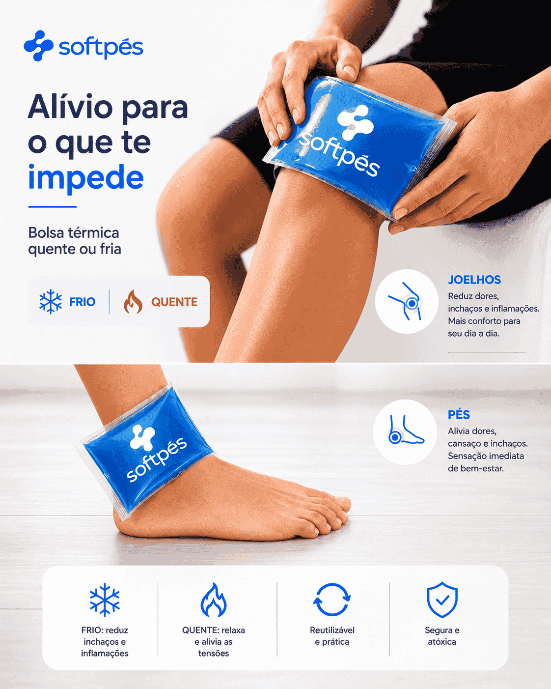 Bolsa Térmica de Gel - (Alivia e Reduz as dores)