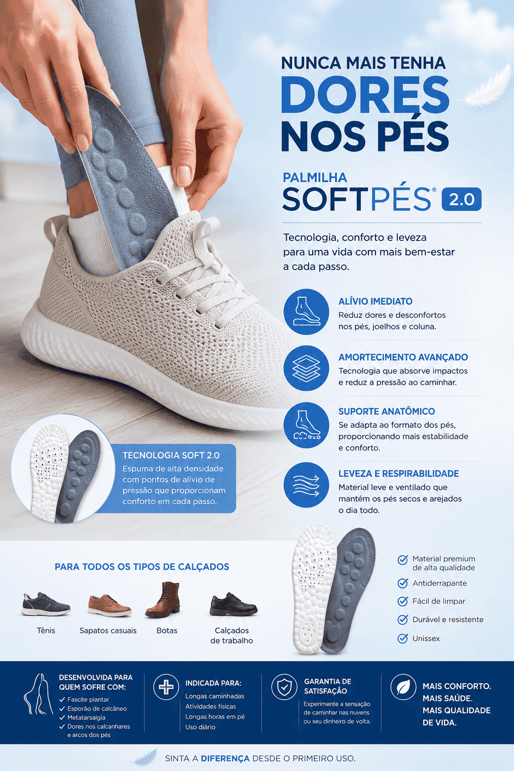 PALMILHA SOFT 2.0 - ULTRA CONFORT