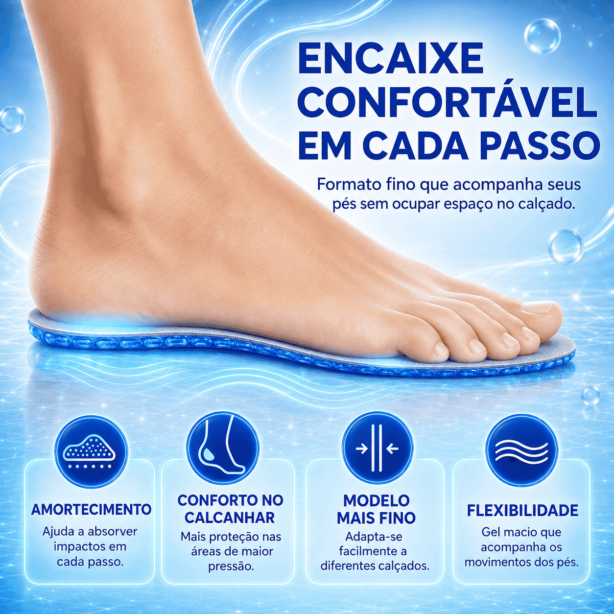 Palmilha de Gel Para Fascite Plantar (PG04)