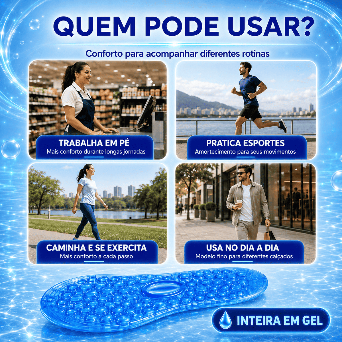 Palmilha de Gel Para Fascite Plantar (PG04)
